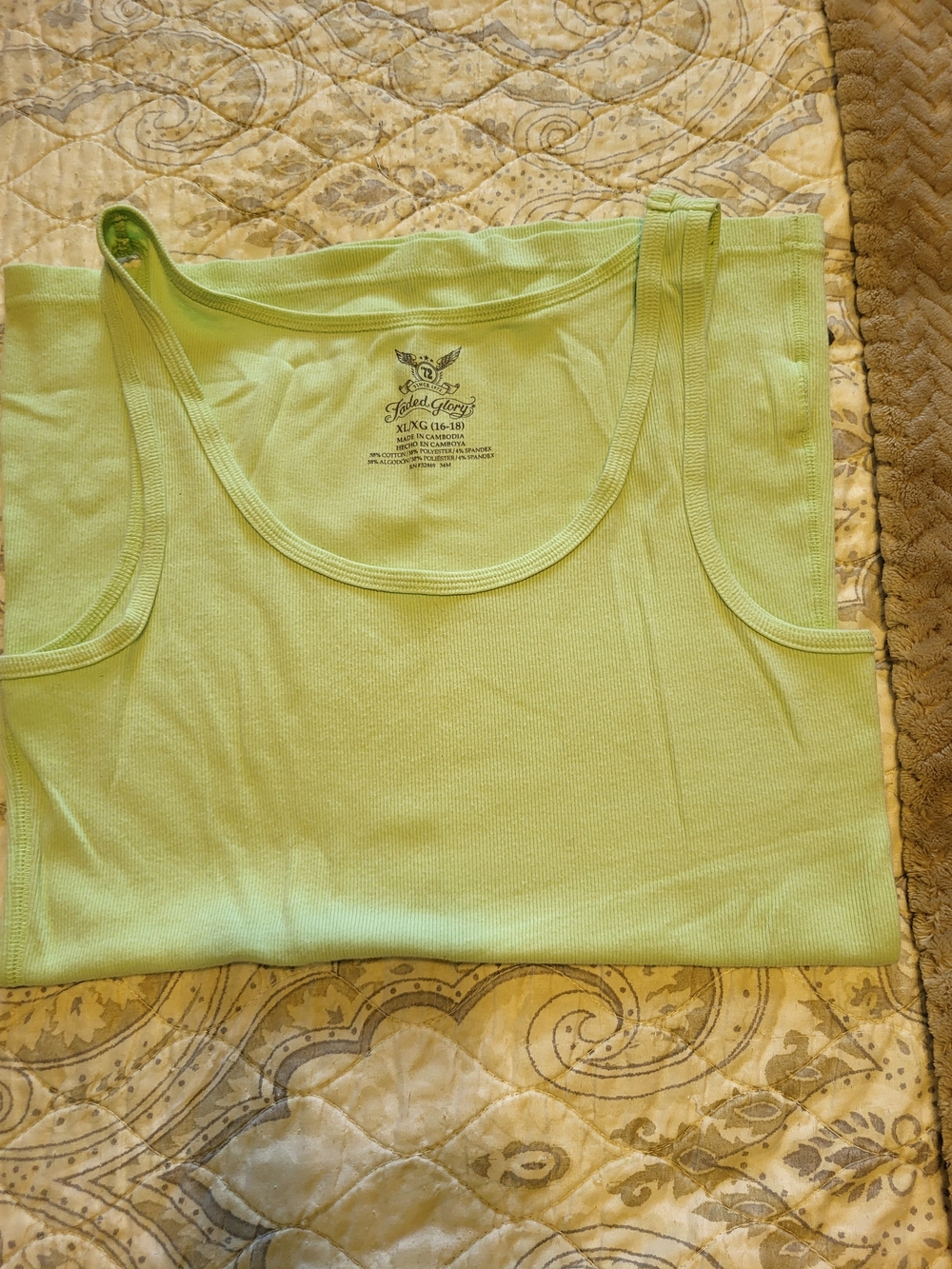 Faded Glory Light Green Scoop Neck Tank - Picture 3 of 3